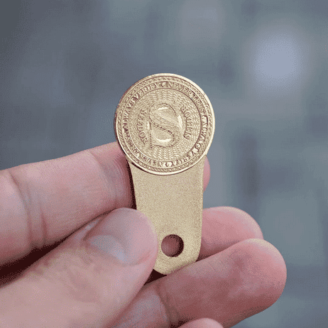 Bitcoin Einkaufswagenchip (Messing)