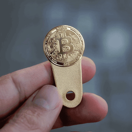 Bitcoin Einkaufswagenchip (Messing)