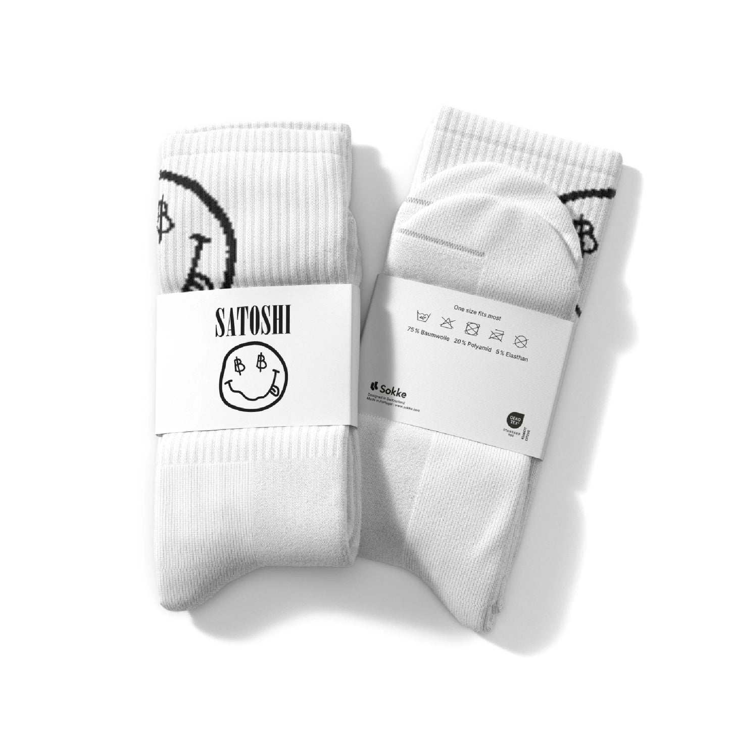 Satoshi Socken weiß